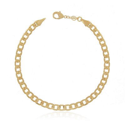 Pulseira Grumet folheada a ouro 18k 22cm