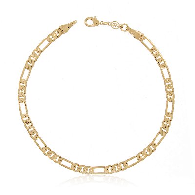 Pulseira 3X1 folheada a ouro 18k 23cm