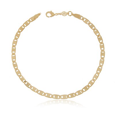Pulseira Piastrine Folheado a ouro 18k 22cm