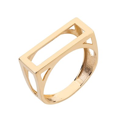Anel vazado em ouro 18k AU 74/16/60