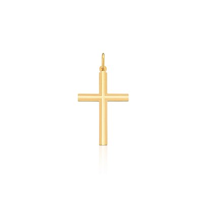 PINGENTE CRUZ FOSCO FRISO POLIDO OURO 18K AU21/3/90