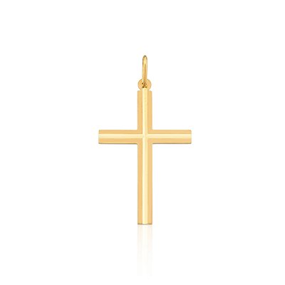 PINGENTE CRUZ FOSCA FRISO POLIDO OURO 18K AU21/6/20