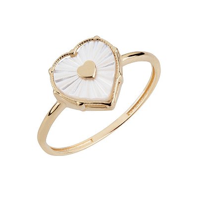 Anel com Madrepérola em ouro 18k AU74/10/70