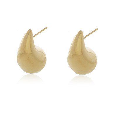 BRINCO GOTA FOLHEADO A OURO 18K