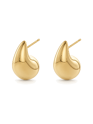 Brinco gota folheado a ouro 18k