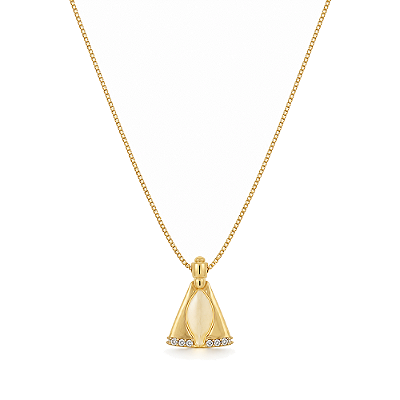 Gargantilha Nossa Sra. Aparecida folheada a ouro 18k