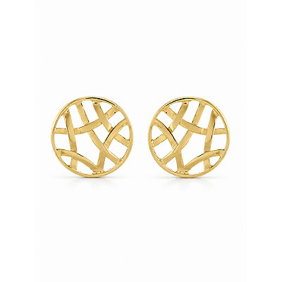 Brinco trabalhado folheado a ouro 18k