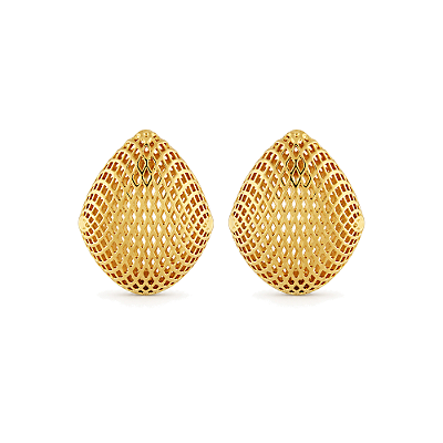 Brinco tela folheado a ouro 18k