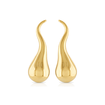 Brinco pendurado folheado a ouro 18k