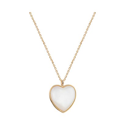 GARGANTILHA CORAÇÃO MADRE PÉROLA OURO 18K AU74/14/00