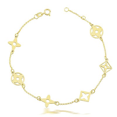 PULSEIRA TREVO VAZADA OURO 18K AU91/12/40