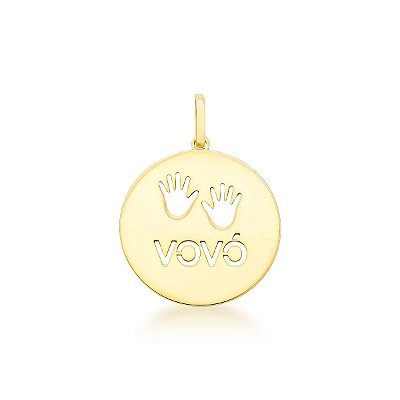 PINGENTE VOVÓ REDONDO OURO 18K AU91/6/20