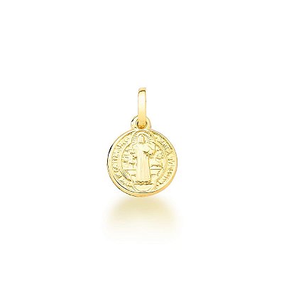 PINGENTE MEDALHA SÃO BENTO OURO 18K AU91/3/00
