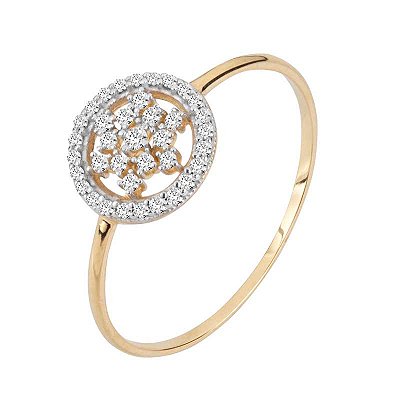 Anel com Brilhantes em Ouro 18k AU 74/10/90