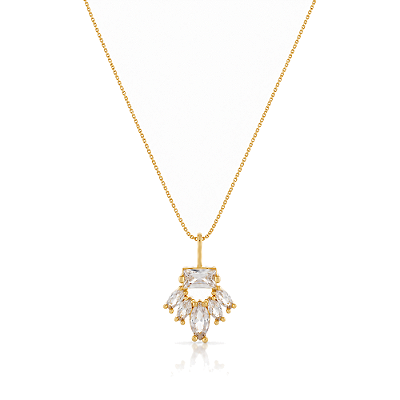Gargantilha com zircônias folheada a ouro 18k