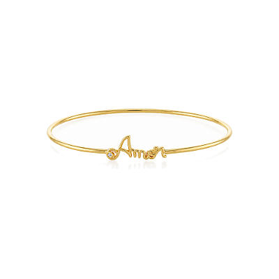 Bracelete fino Amor folheado a ouro 18k