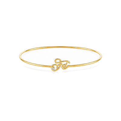 Bracelete Fé folheado a ouro 18k