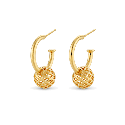 Argola folheada a ouro 18k