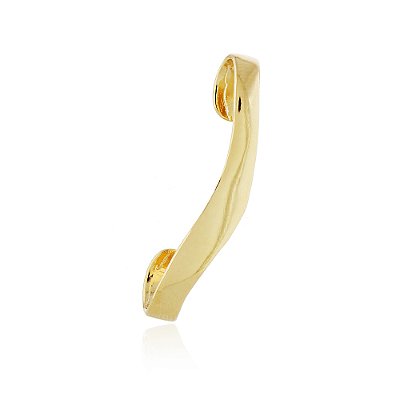 BRINCO PIERCING LONGO FOLHEADO A OURO 18K