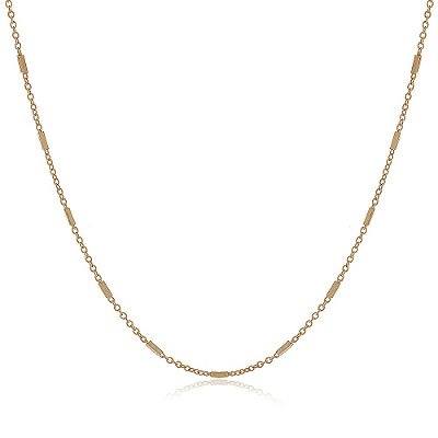 Corrente trabalhada folheada a ouro 18k 45cm