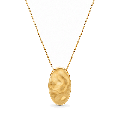 Gargantilha orgânico folheada a ouro 18k