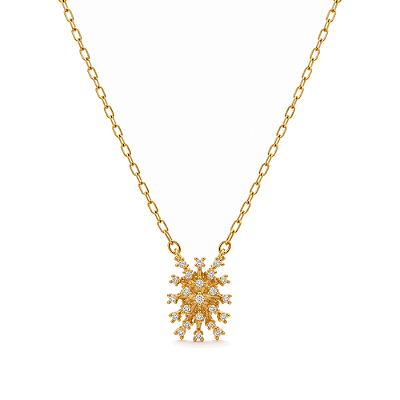 Gargantilha com zircônias folheado a ouro 18k