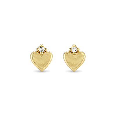 Brinco com zircônias folheado a ouro 18k