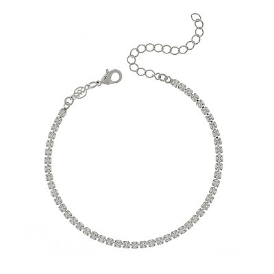 PULSEIRA EM RÓDIO RIVIERA QUADRADO ZIRCÔNIA