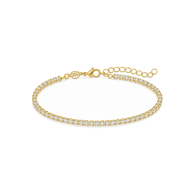 Pulseira Riveira folheada a ouro 18k 18cm