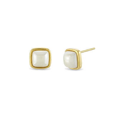 Brinco pérola folheado a ouro 18k