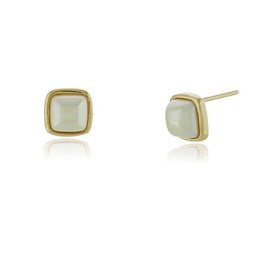 Brinco pérola folheado a ouro 18k