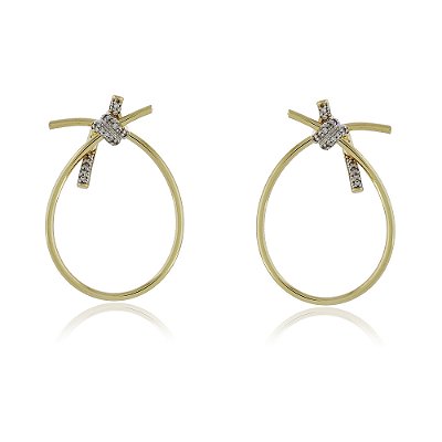 Brinco folheado a ouro 18k