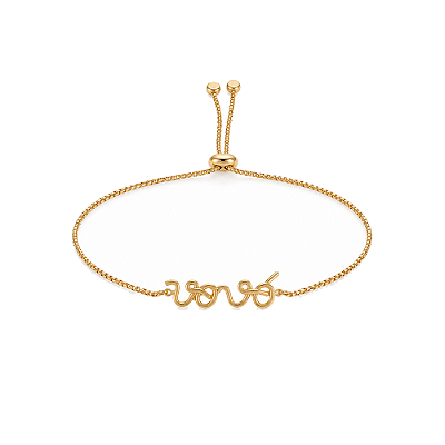 Pulseira vovó regulável folheada a ouro 18k