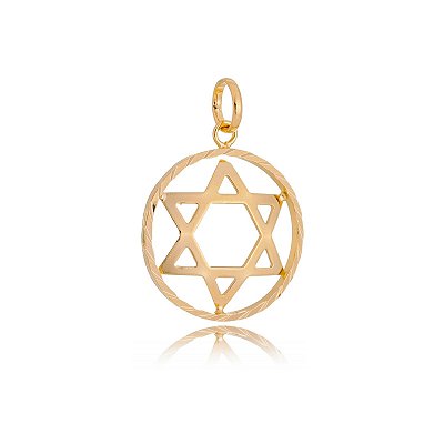 PINGENTE ESTRELA DE DAVI FOLHEADO A OURO 18K