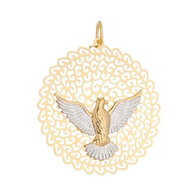 Pingente Espírito Santo folheado a ouro 18k