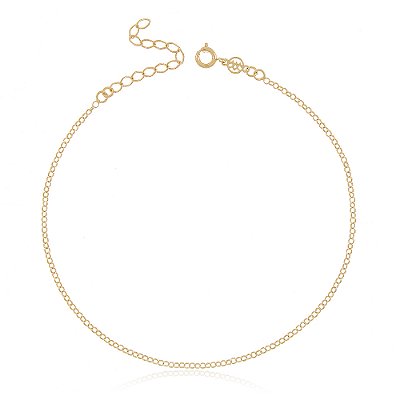 Tornozeleira folheada a ouro 18k 24cm