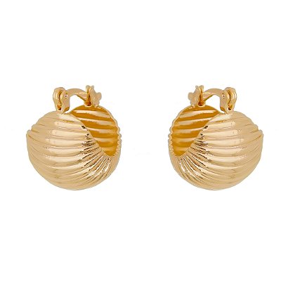 Argola cesta folheada a ouro 18k