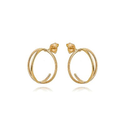 Brinco folheado a ouro 18k