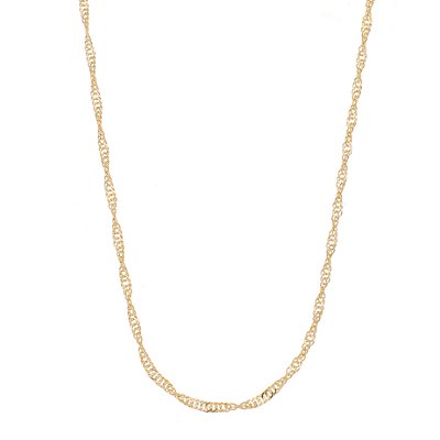 CORRENTE SINGAPURA FOLHEADA A OURO 18K 50cm