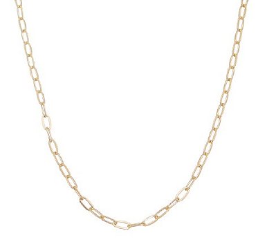 CORRENTE ELOS PORTUGUESES FOLHEADA A OURO 8K 45cm