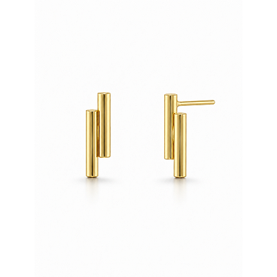 Brinco palitos folheado a ouro 18k