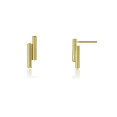 Brinco palitos folheado a ouro 18k