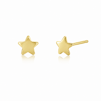 Brinco estrela pequena folheado a ouro 18k
