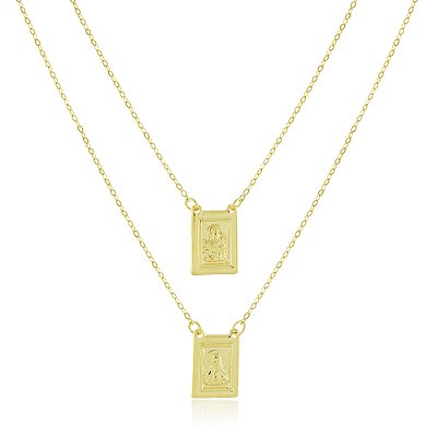Escapulário folheado a ouro 18k