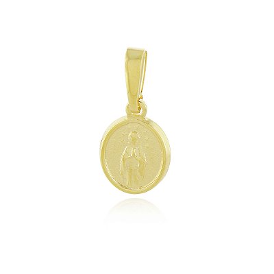 Pingente Nossa Sra. de Fátima folheado a ouro 18k