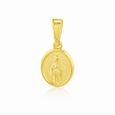 Pingente Nossa Sra. de Fátima folheado a ouro 18k
