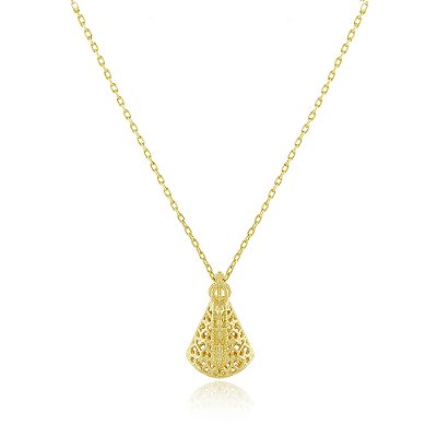 Pingente Nossa Sra. Aparecida folheado a ouro 18k