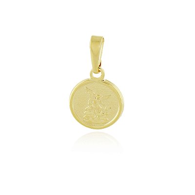 Pingente São Miguel folheado a ouro 18k