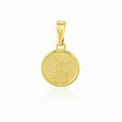 Pingente São Miguel folheado a ouro 18k
