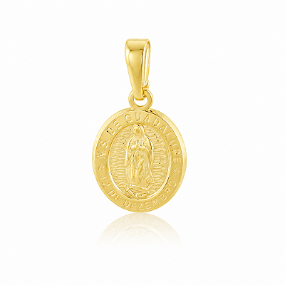 Pingente Nossa Sra. de Guadalupe folheado a ouro 18k